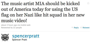 Illustration for article titled Spencer Pratt Wants M.I.A. Deported